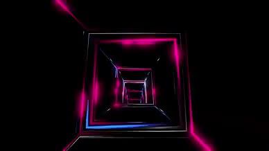 炫彩蓝紫科技时空隧道虫洞背景pr视频的预览图